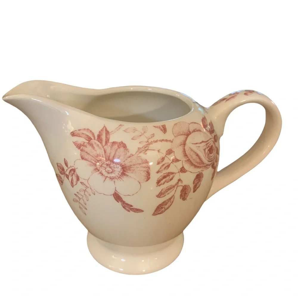 Churchill Pink Peony China Creamer made in England Cottagecore Floral
